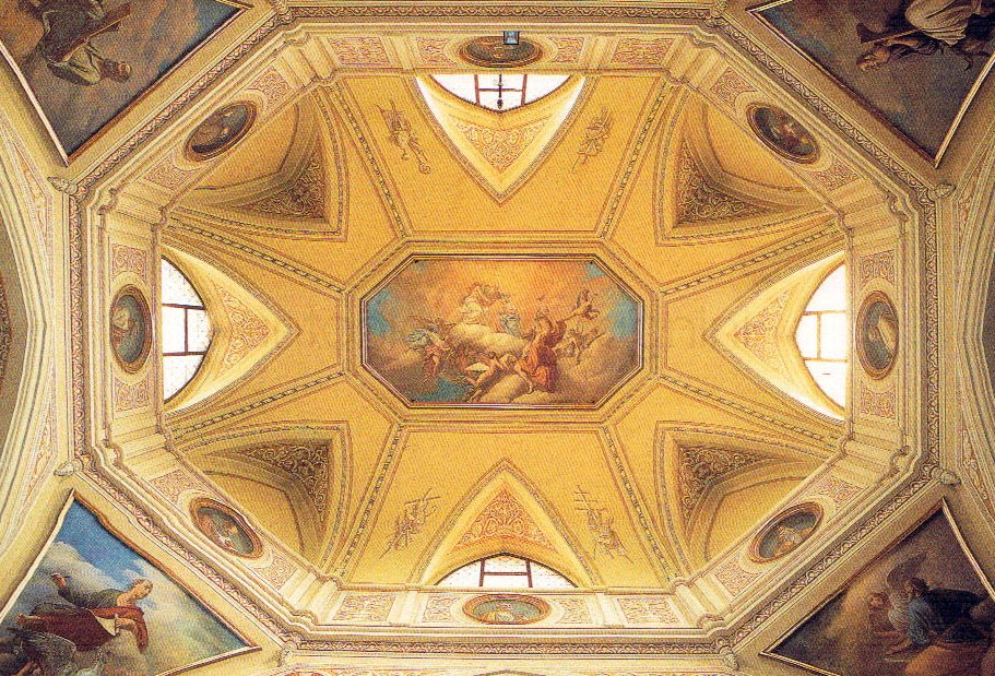 L'Incoronazione di Maria - la volta affrescata - 1867 - chiesa di San Giovanni Battista - Poscante (BG)